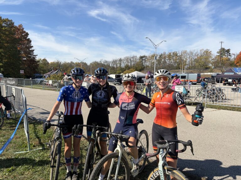 Riders together after racing on day two of the Major Taylor Cross Cup in Indianapolis